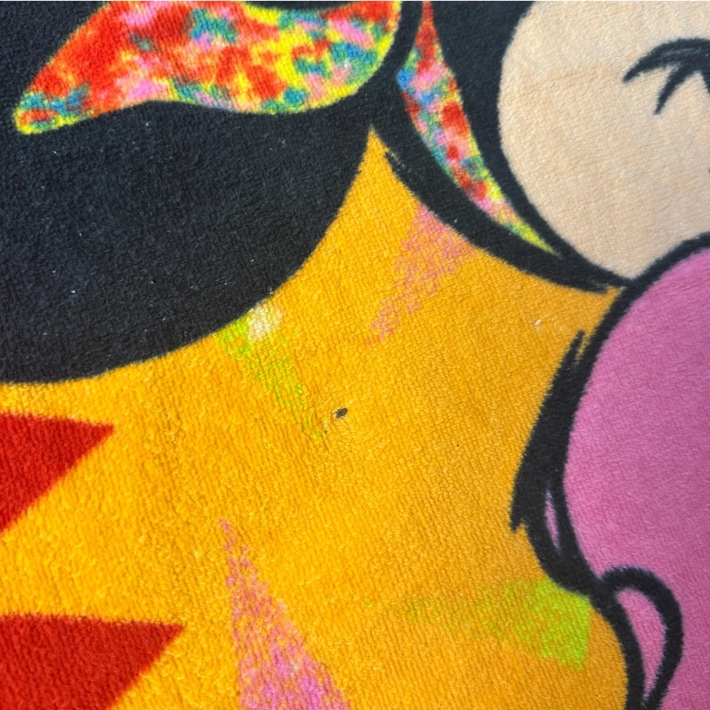 VTG Totally Minnie 80s Beach Towel Franco MFG for Walt‎ Disney Productions
